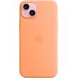SILICONE CASE WITH MAGSAFE FOR APPLE IPHONE 15 PLUS ORANGE SORBET MT173