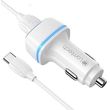 lamtech 2xusb 24a car charger with type c cable 1m white lam112570 photo