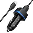 lamtech 2xusb 24a car charger with type c cable 1m black lam112563 photo