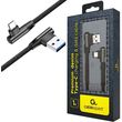 cablexpert premium jeans typec usb cable w metal connectors 1m bl angled retail cc usb2j amlcml 1m photo