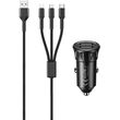remax rcc236 12w 3 in 1 car charger cable photo