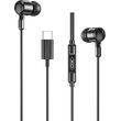 xo ep81 ensyrmata in ear metallika akoystika me mikrofono kai bysma usb c se mayro xroma photo