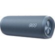 qcy sp7 blue portable bluetooth speaker w stereo sound 40w mic for calls rgb light show photo