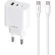 maxlife mxtc 06 30ac pd qc charger 1x usb c 1x usb 30w white usb c usb c cable 60w photo