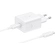 samsung ep t4511xw wall charger 45w 405a 1x type c type c cable white photo