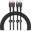 baseus cafule 100w 5a type c to type c cable 1m 2 pack red photo