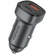 CAR FAST CHARGER FONENG C23 WITH DUAL OUTPUT USB A & USB C PD QC 30W DARK GREY