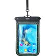 xo kt04 pvc sponge waterproof pouch for mobile phone lanyard black for phones up to 8 inch photo