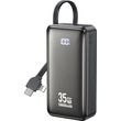 power bank 10000mah pd 35w wk wp 61 2 ports with cable usb c lightning black photo