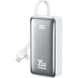 power bank 10000mah pd 35w wk wp 61 2 ports with cable usb c lightning white photo