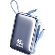 power bank 20000mah pd 45w wk wp 50 2 ports with cable usb c lightning blue photo photo