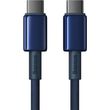 BASEUS TYPE-C TO TYPE-C CABLE TUNGSTEN GOLD 100W 5A 1M DARK BLUE