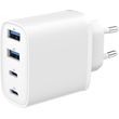 GEMBIRD 4-PORT 40W GAN USB POWER DELIVERY FAST CHARGER WHITE TA-UC-2A2C-PD40-01-W