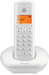 motorola e201 cordless phone with call block do not disturb white photo
