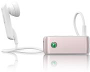 sony ericsson vh700 bluetooth noise shield handsfree white pink photo
