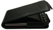 leather flip case aniline black gia htc desire photo