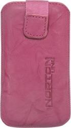 leather pouche aniline case pink gia nokia 6700 slide photo