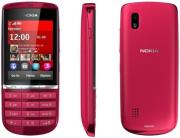 nokia asha 300 touch type red gr photo