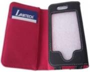 lamtech iphone case card holder black red fabric photo