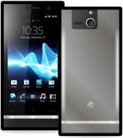 puro cover sony xperia u st25i clear black plastic photo