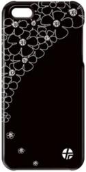 thiki leather trexta apple iphone 5 crystal flower black photo