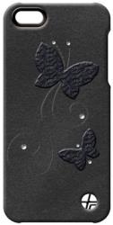 thiki leather trexta apple iphone 5 crystal butterfly black photo