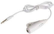headset adaptor 35mm with mic clip white bulk photo