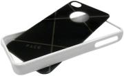 hard case bumper face apple iphone 4 4s grid style black plastic photo