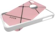 hard case bumper face apple iphone 4 4s grid style pink plastic photo