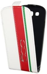 fiat 500 leather flip case for galaxy s3 white photo