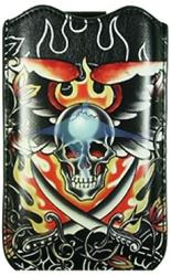 ed hardy pouch skullsword for iphone 4 black leather photo