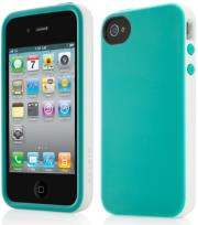 belkin f8z814cwc00 grip dandy tpu case for iphone 4 light blue white photo