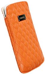 krusell avenyn pouch universal size l long orange leather photo