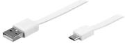 goobay 63334 data cable flat micro usb to usb20 m m white photo