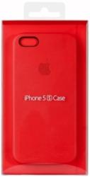 apple faceplate leather for iphone 5 5s se mf046 red photo