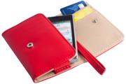 case wallet xl samsung i9100 red leather photo