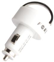 forever universal car charger usb 2in1 1a 21a white photo
