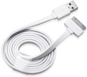 usams usb data cable flat for iphone 4s white photo