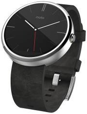 motorola moto 360 smart watch for android devices grey leather photo
