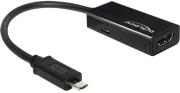 delock 65437 adapter mhl male samsung s3s4 to hdmi female usb micro b female photo