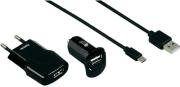 hama 102005 picco charging set for micro usb universal black photo