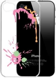 g cube a4 gpps 4p premium clear back shell for iphone 4 paint splash pink photo