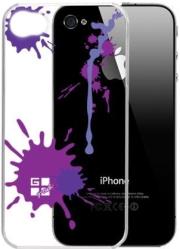 g cube a4 gpps 4v premium clear back shell for iphone 4 paint splash violet photo