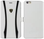 lamborghini leather book case apple iphone 6 plus white et d1 photo