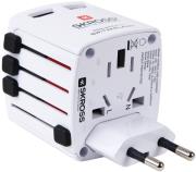 skross travel adapter world usb charger white photo