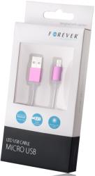 forever micro usb cable pink led metal box photo