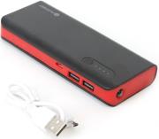 platinet power bank 42418 8000mah micro usb cable torch black red photo