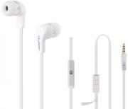 qoltec 50801 in ear headphones with microphone white photo