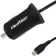 qoltec 5004612w car adapter charger 12w 5v 24a micro usb 140cm photo