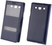 smart flap pro case for samsung s7270 dark blue photo